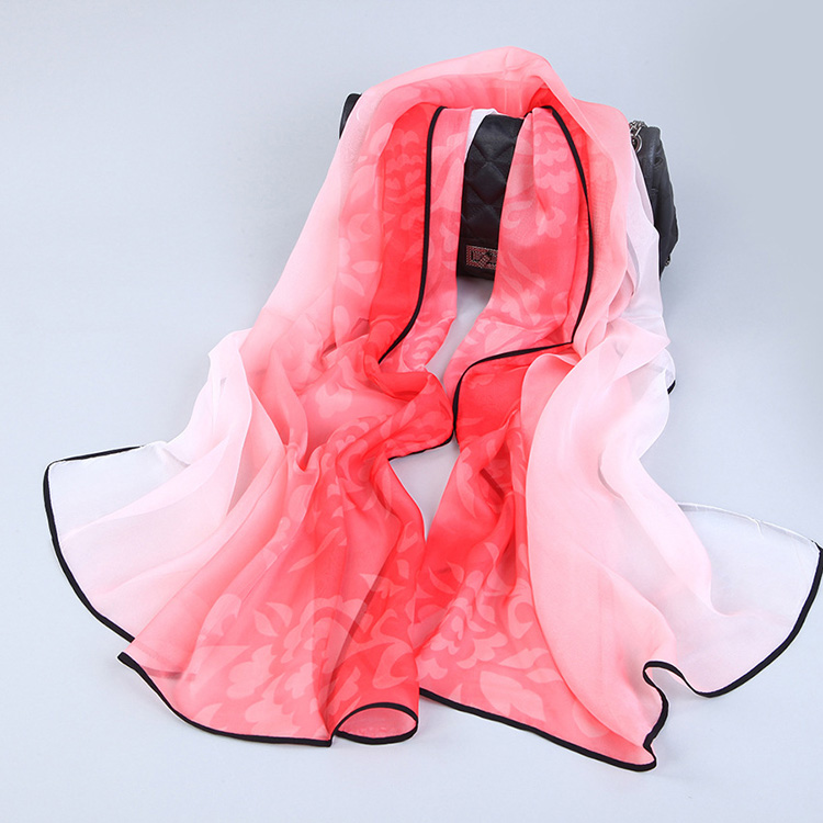 Wholesale gradient chiffon fashion scarf