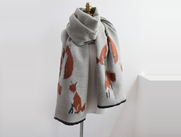 Animal print cashmere scarf wholesale