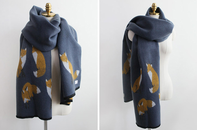 Animal print cashmere scarf wholesale