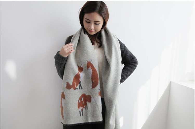 Animal print cashmere scarf wholesale