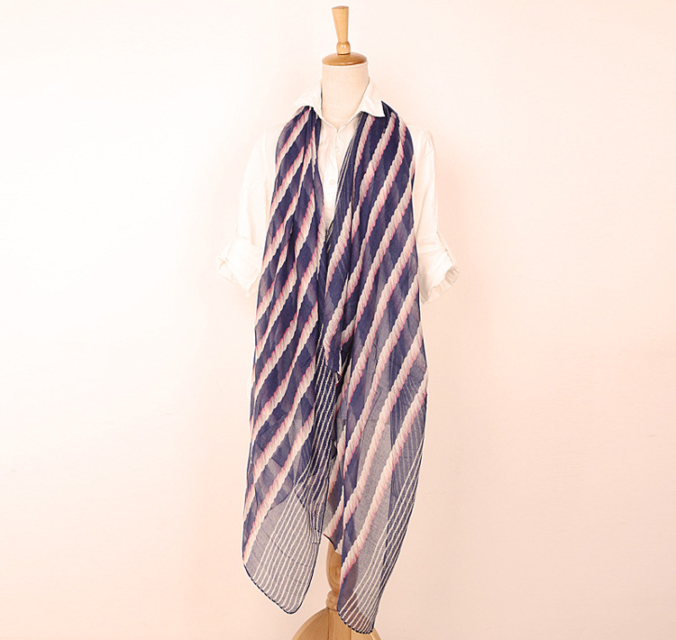 Viscose stripe oblong scarf wholesale