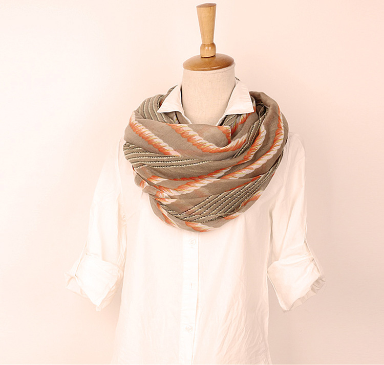 Viscose stripe oblong scarf wholesale