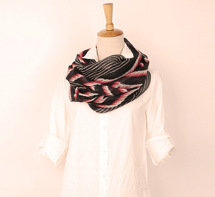 Viscose stripe oblong scarf wholesale
