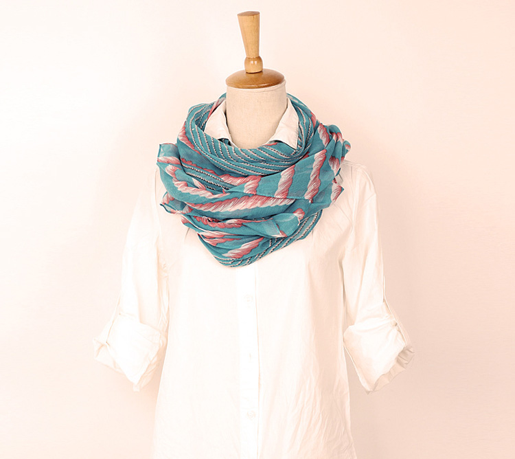 Viscose stripe oblong scarf wholesale
