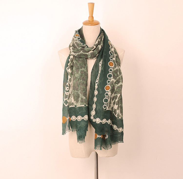 Leopard print viscose shawls wholesale