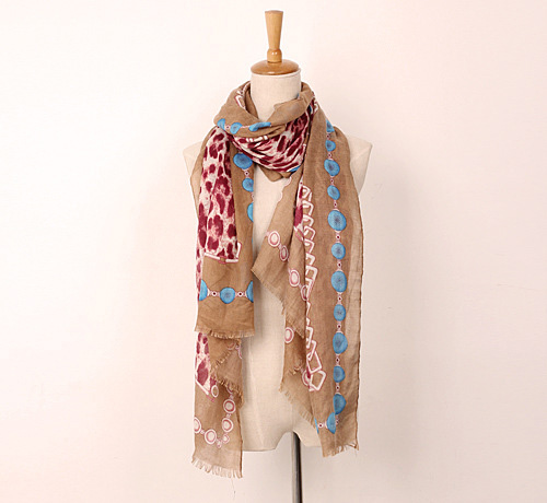 Leopard print viscose shawls wholesale
