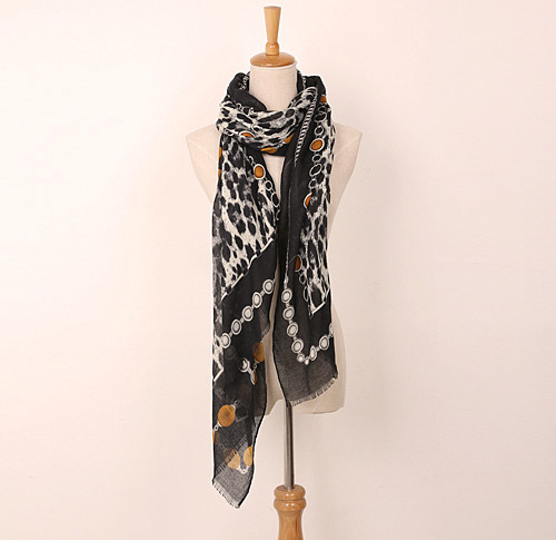 Leopard print viscose shawls wholesale