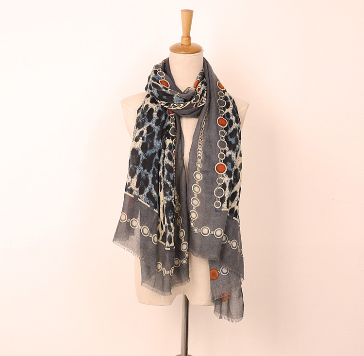 Leopard print viscose shawls wholesale