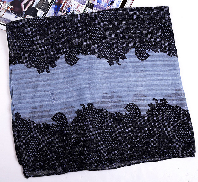 Cotton linen viscose scarves
