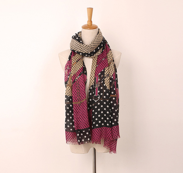 Viscose polka dot scarf wholesale