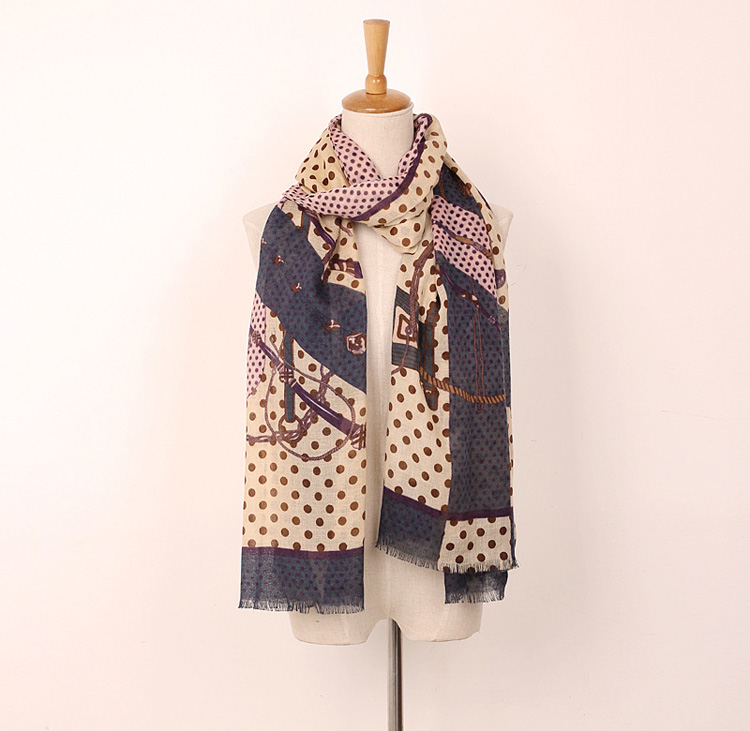 Viscose polka dot scarf wholesale