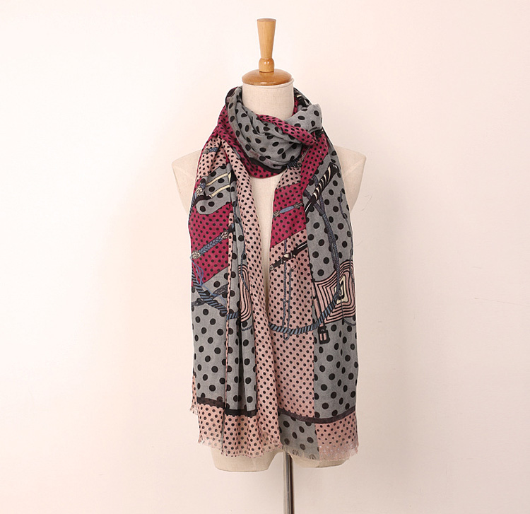 Viscose polka dot scarf wholesale