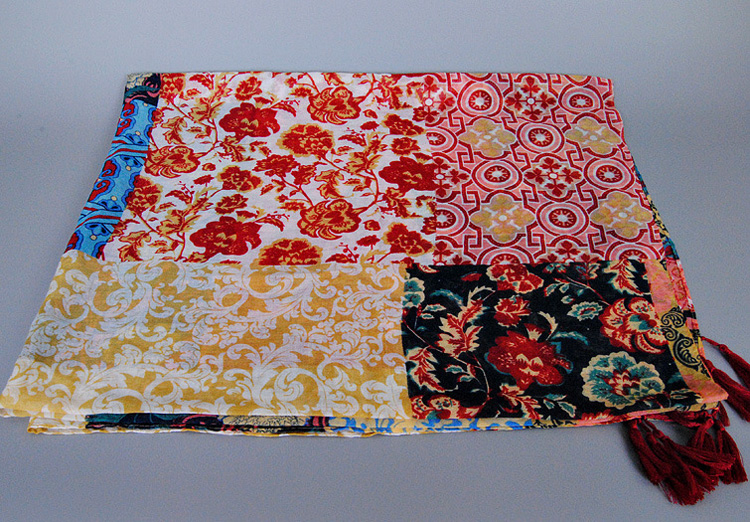 Flowers splicing women scarf wholesale