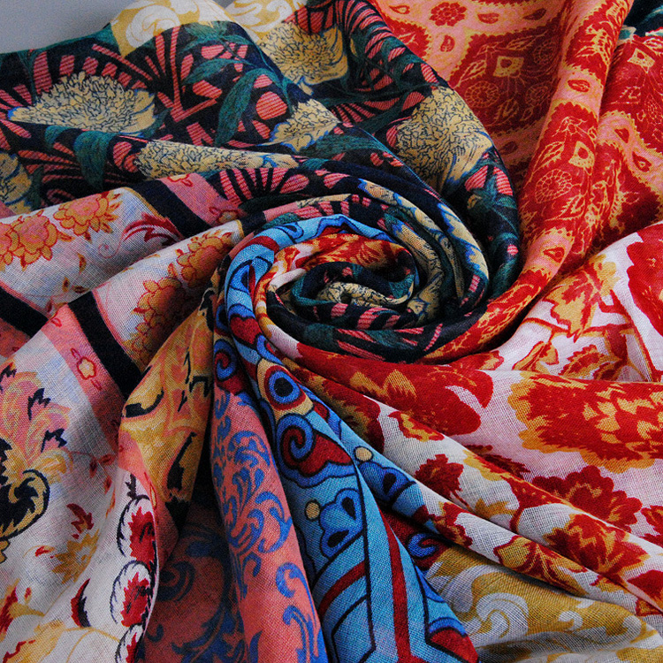 Flowers splicing women scarf wholesale