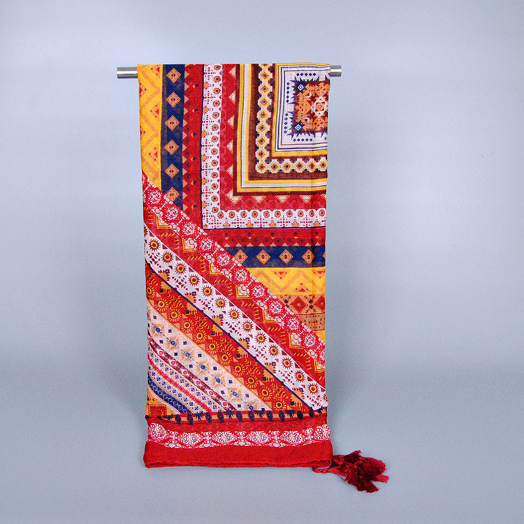 Wholesale viscose geometric scarf