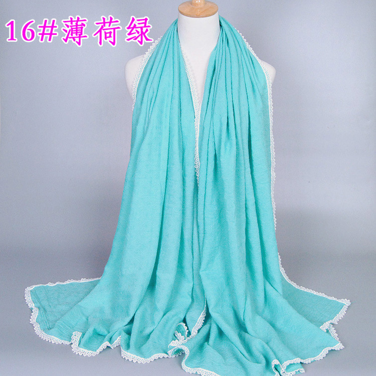 Women cotton lace scarf wholesale