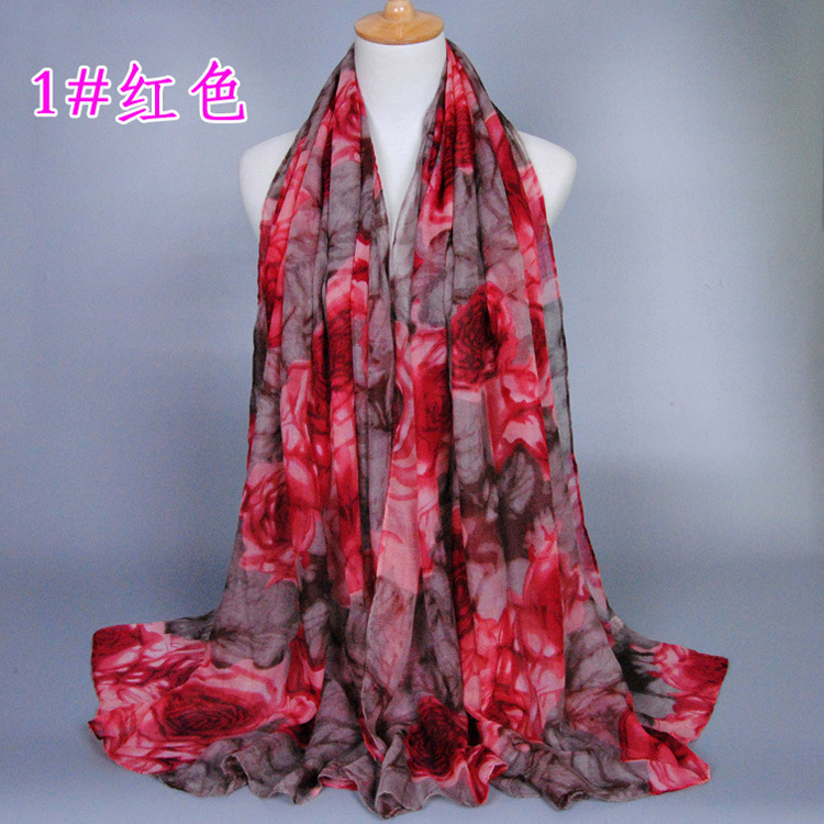 Watercolor floral scarf wholesale