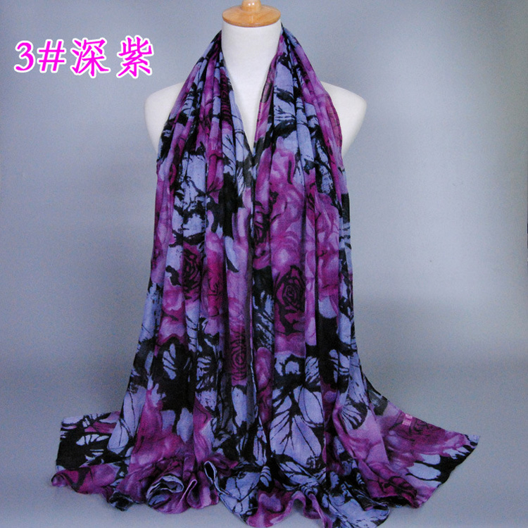 Watercolor floral scarf wholesale