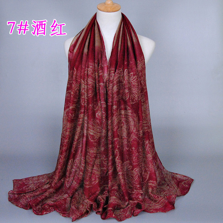 Viscose cashew flower scarf wholesale
