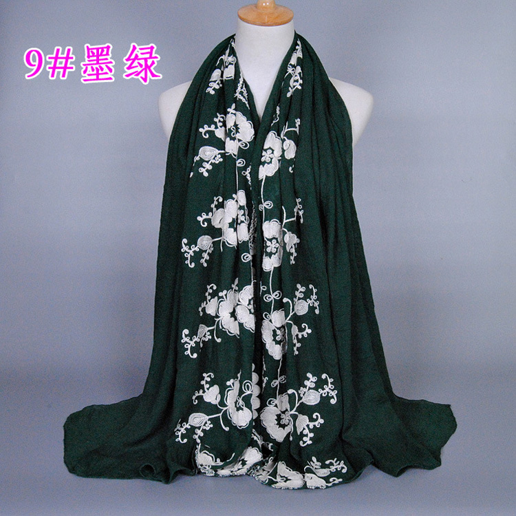 Wholesale cotton embroidered scarf women