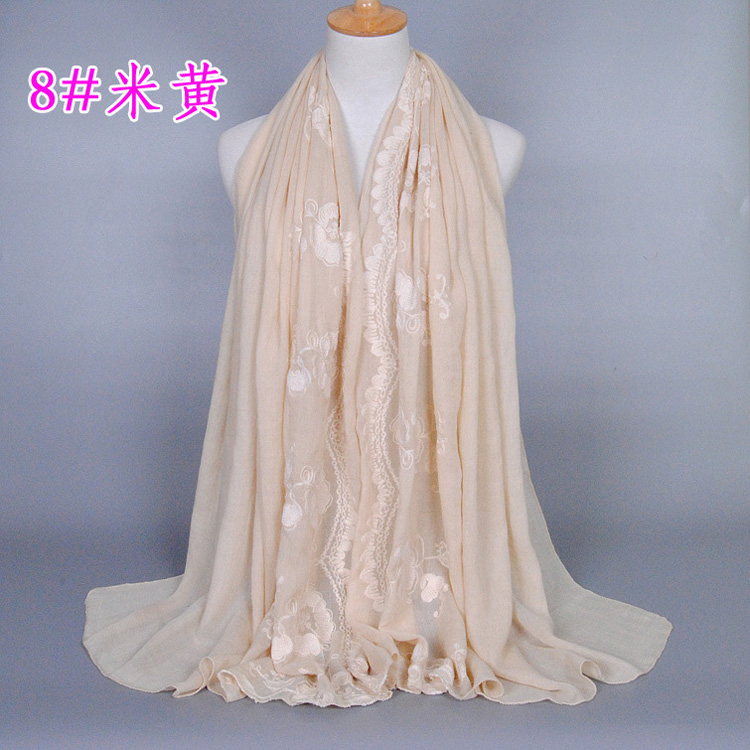 Wholesale cotton embroidered scarf women
