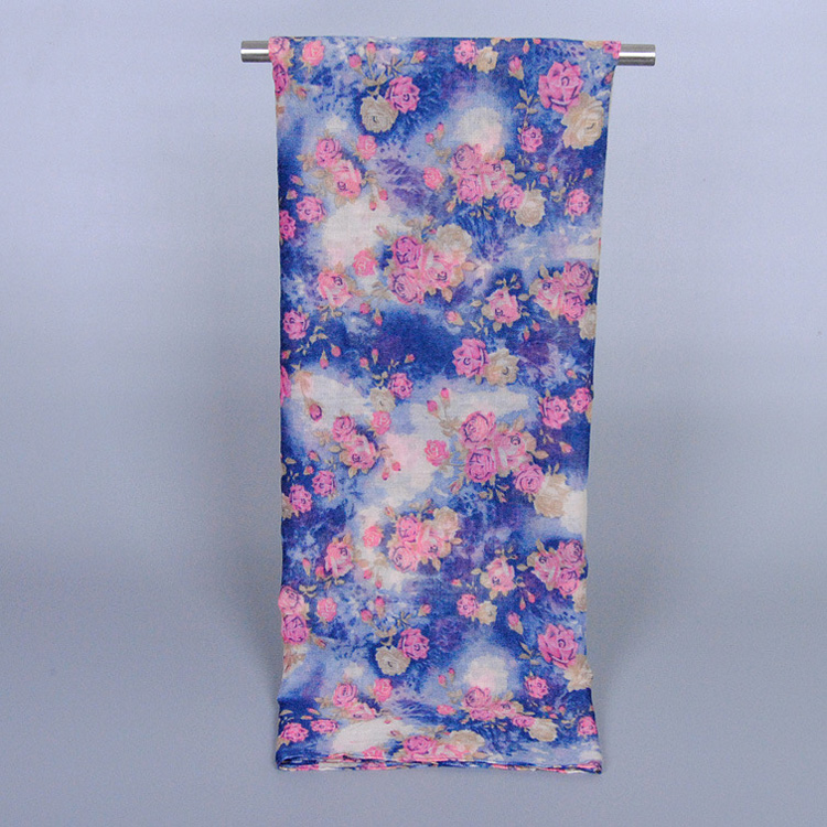 Floral viscose fabric scarf wholesale