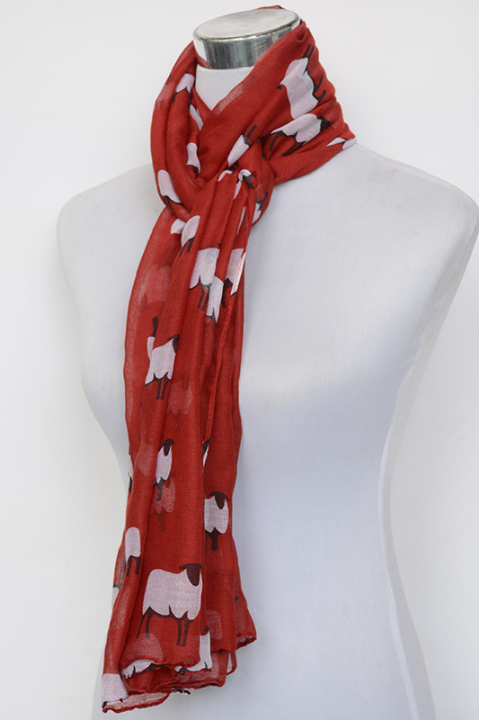 Silk animal print scarf wholesale
