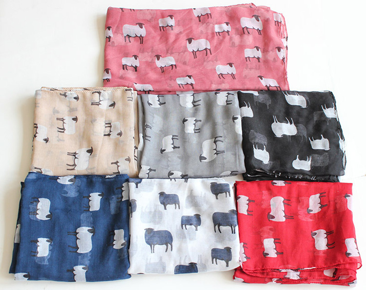Silk animal print scarf wholesale