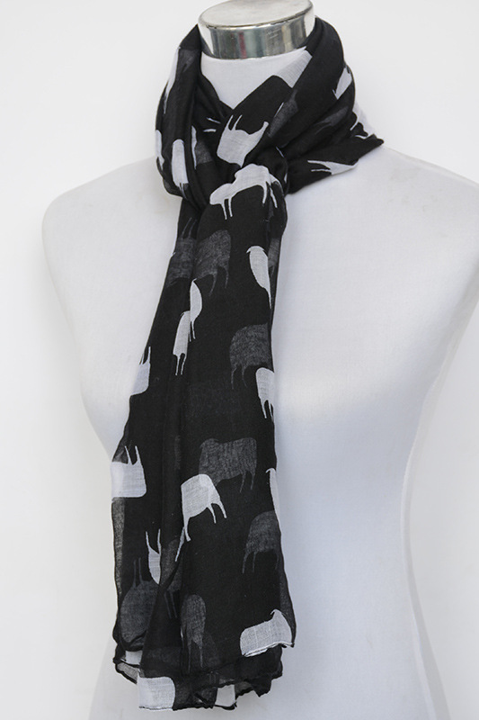 Silk animal print scarf wholesale