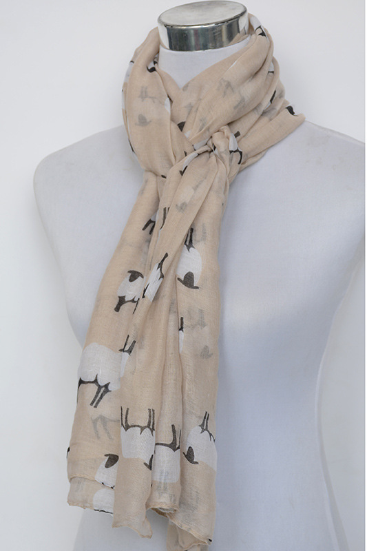 Silk animal print scarf wholesale