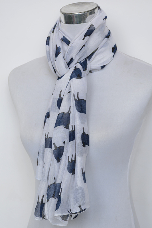 Silk animal print scarf wholesale