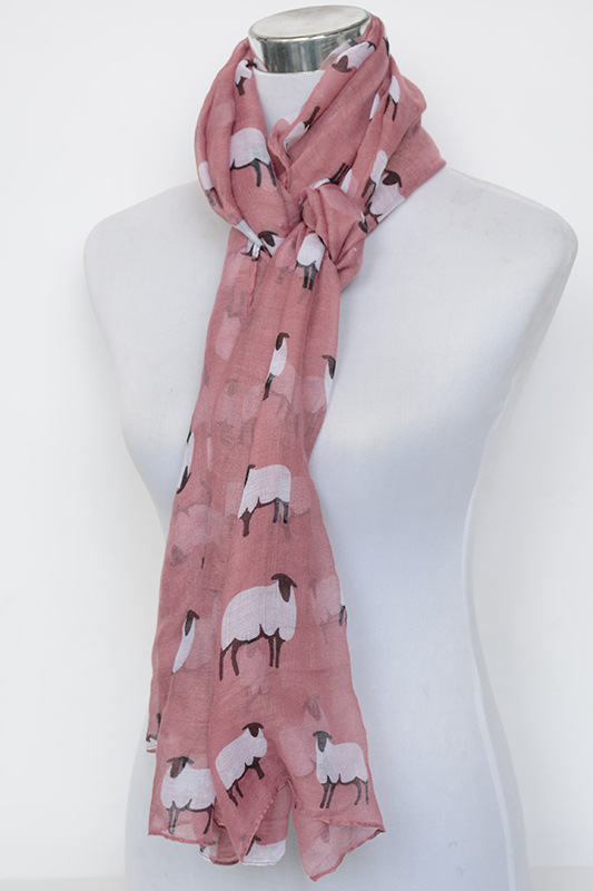 Silk animal print scarf wholesale