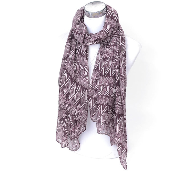 Geometric chaos viscose oblong scarf