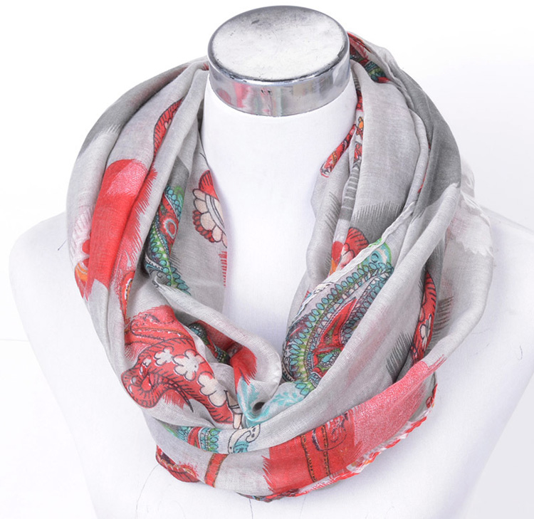 Viscose tassels floral scarf wholesale