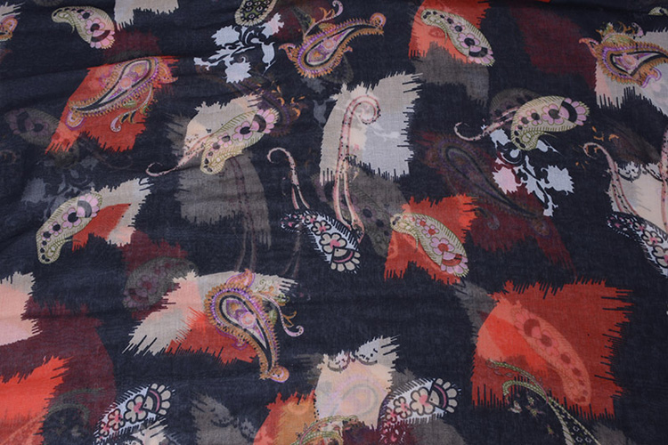 Viscose tassels floral scarf wholesale