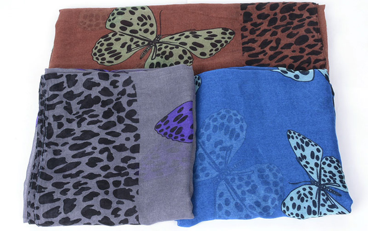 Leopard viscose scarf wholesale