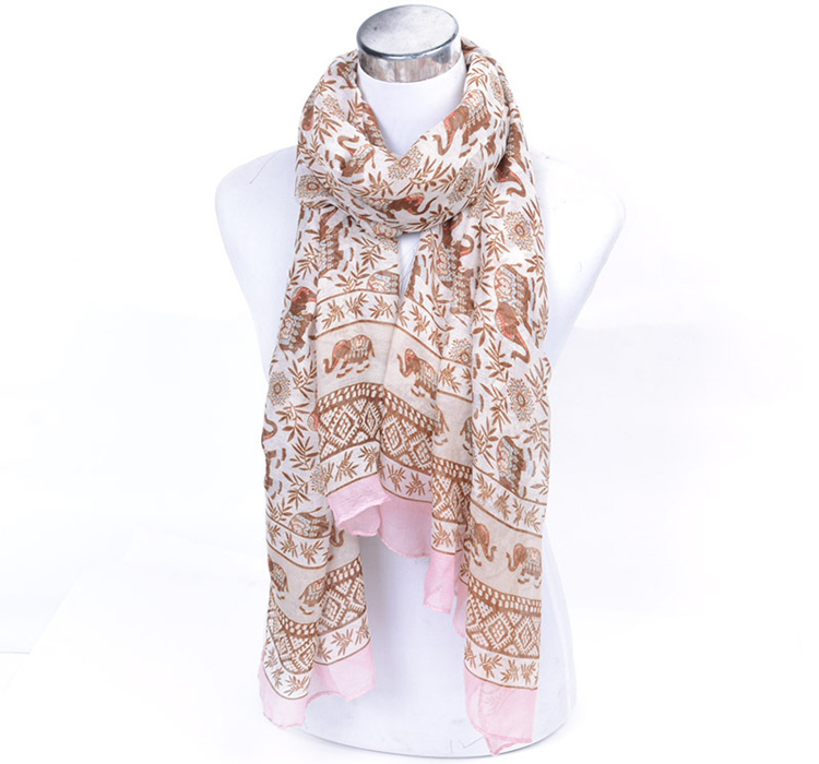 Wholesale animal print silk scarf