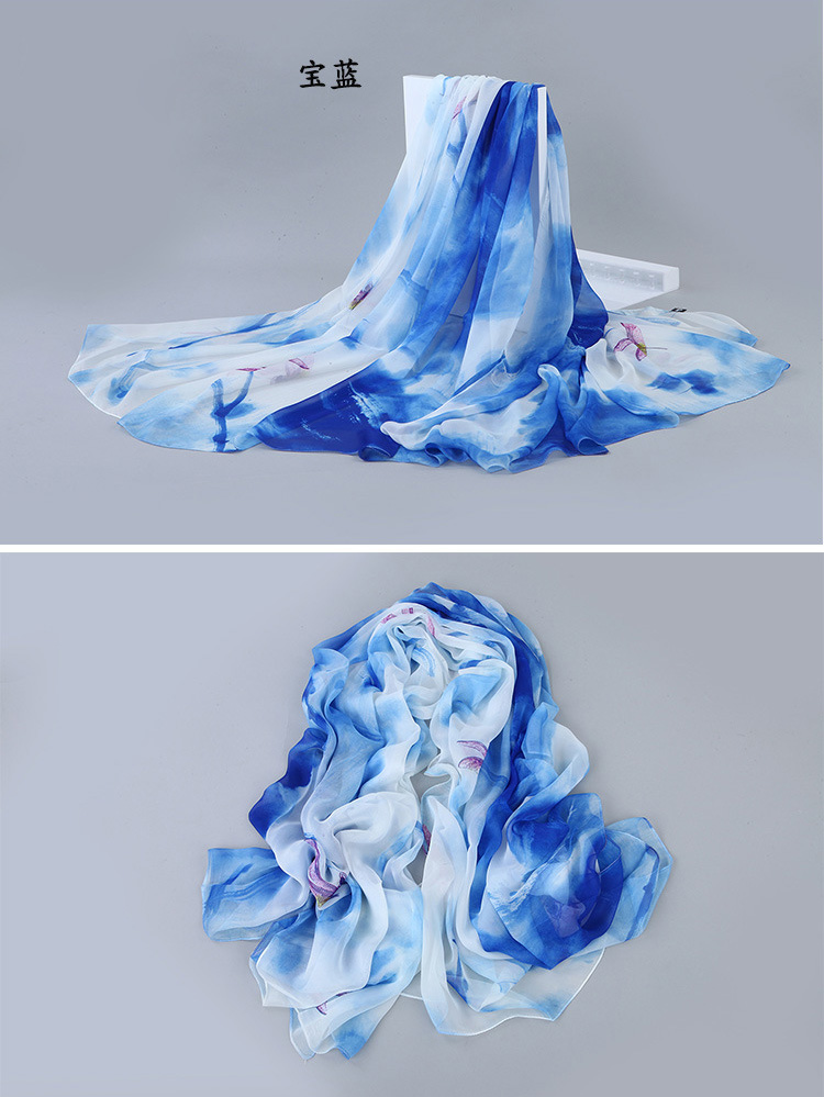 Women silk printed scarf wholesale