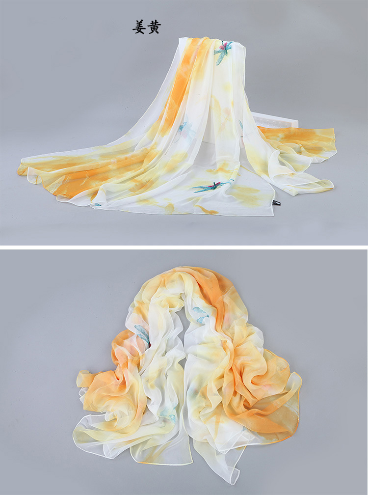 Women silk printed scarf wholesale