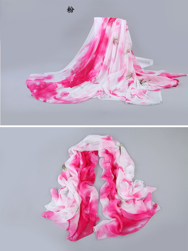Women silk printed scarf wholesale