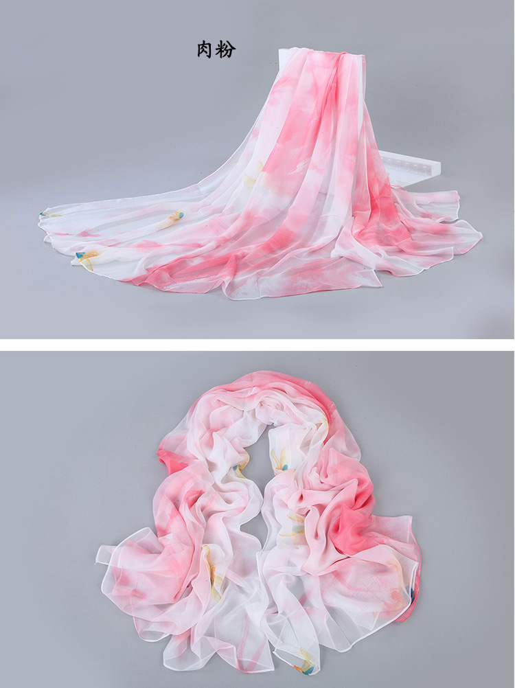 Women silk printed scarf wholesale
