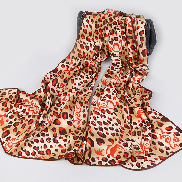 Leopard cashmere silk scarf wholesale