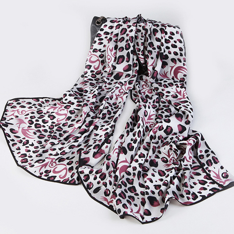 Leopard cashmere silk scarf wholesale