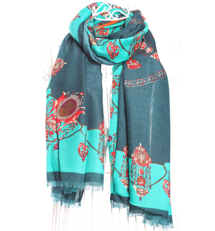 Fringed cotton scarf for women