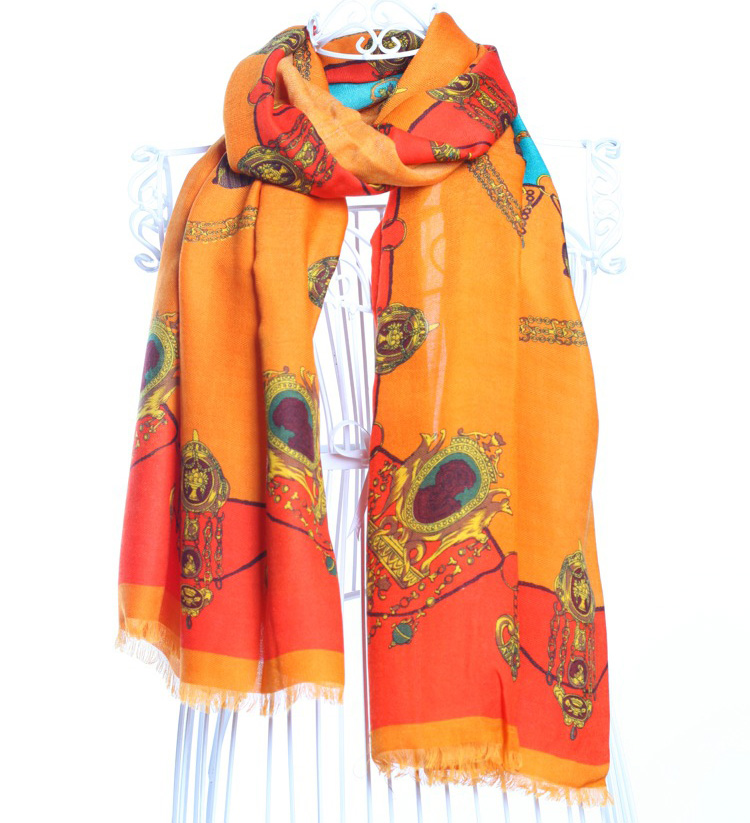 Fringed cotton scarf for women
