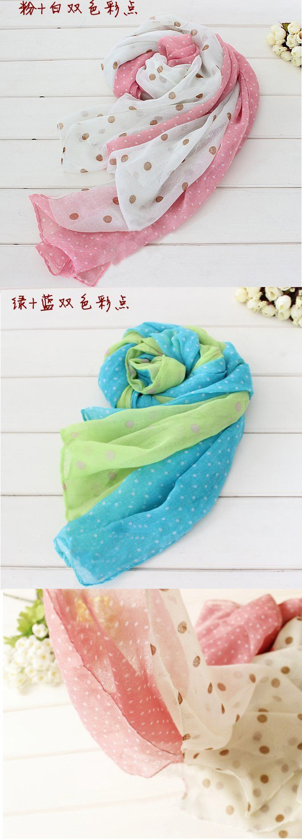Kids polka dot infinity scarf wholesale