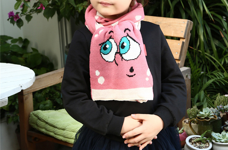 Kids jacquard knitted scarf wholesale