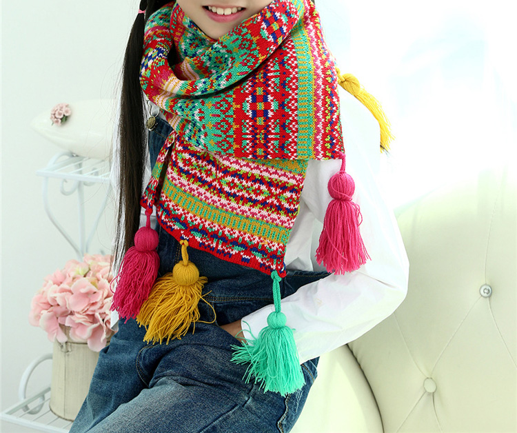 Kids jacquard cashmere scarf wholesale