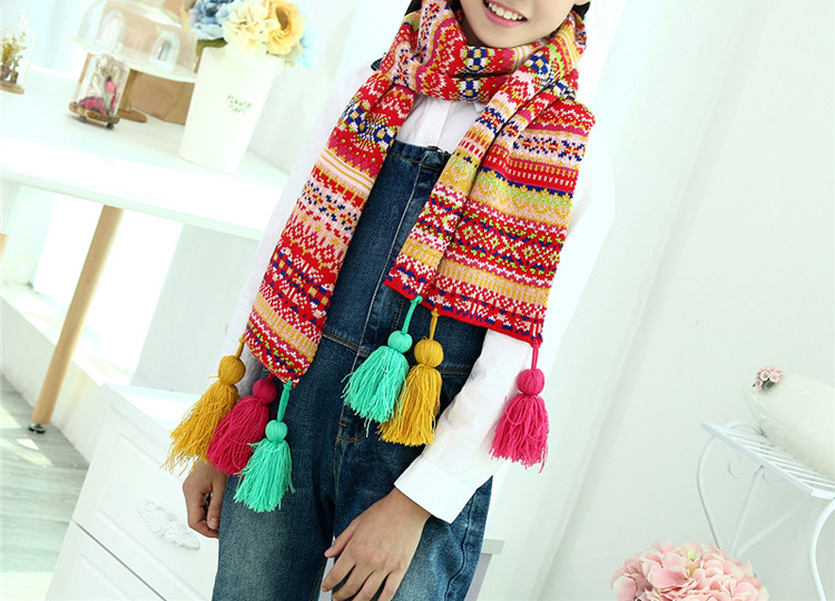 Kids jacquard cashmere scarf wholesale