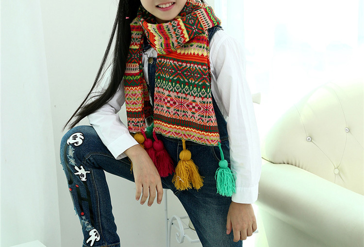 Kids jacquard cashmere scarf wholesale